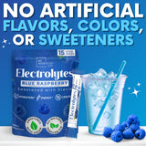 My Adventure to Fit polvo azul raspbery en primer plano, textura soluble