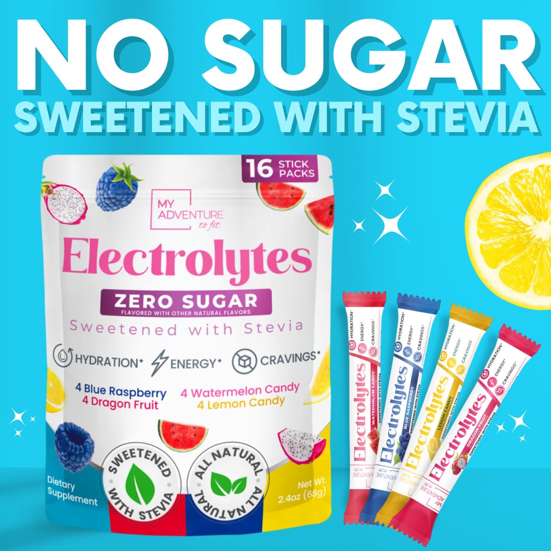 My Adventure to Fit etiqueta nutricional con electrolitos destacados