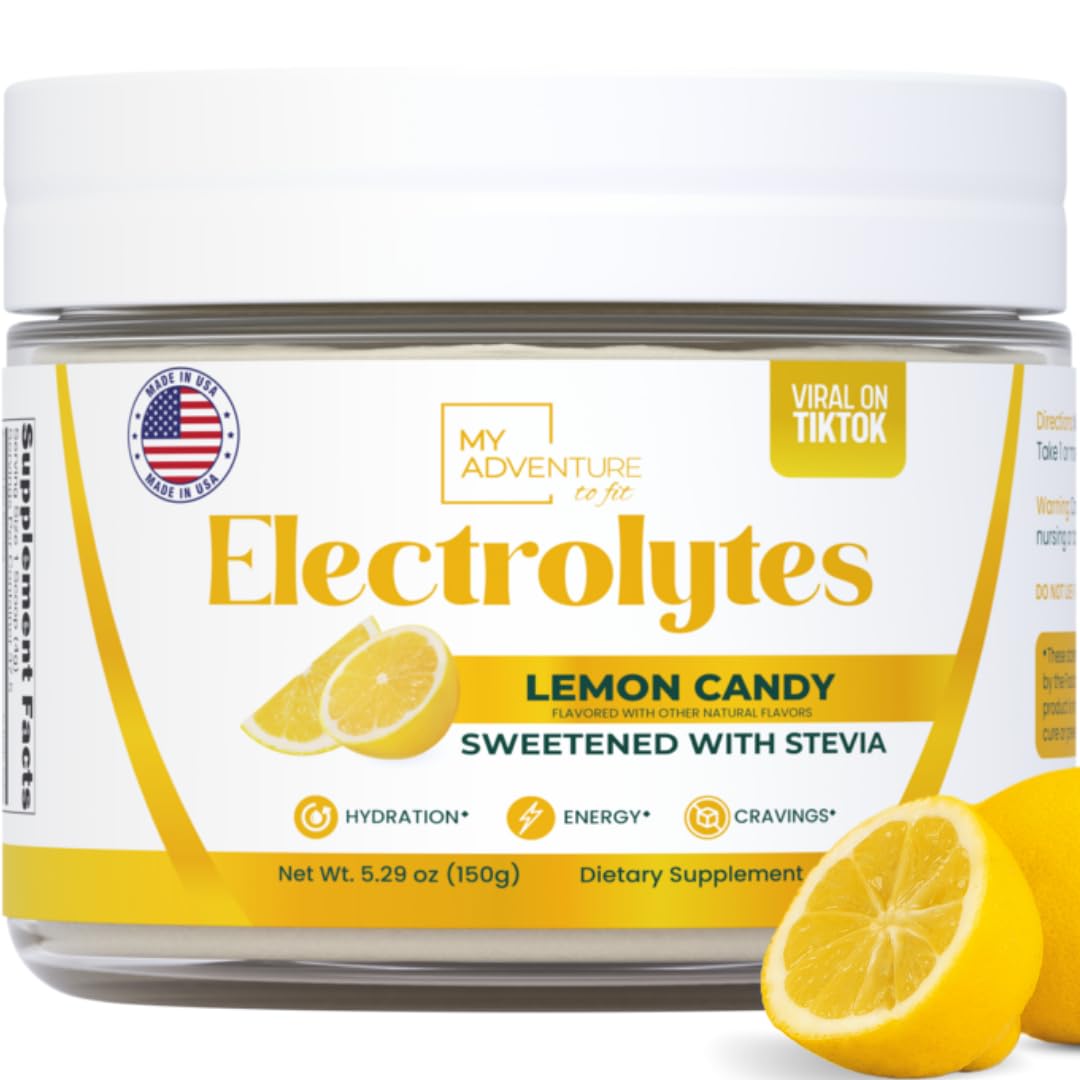 My Adventure to Fit envase frontal Lemon Candy mostrando porciones y diseño