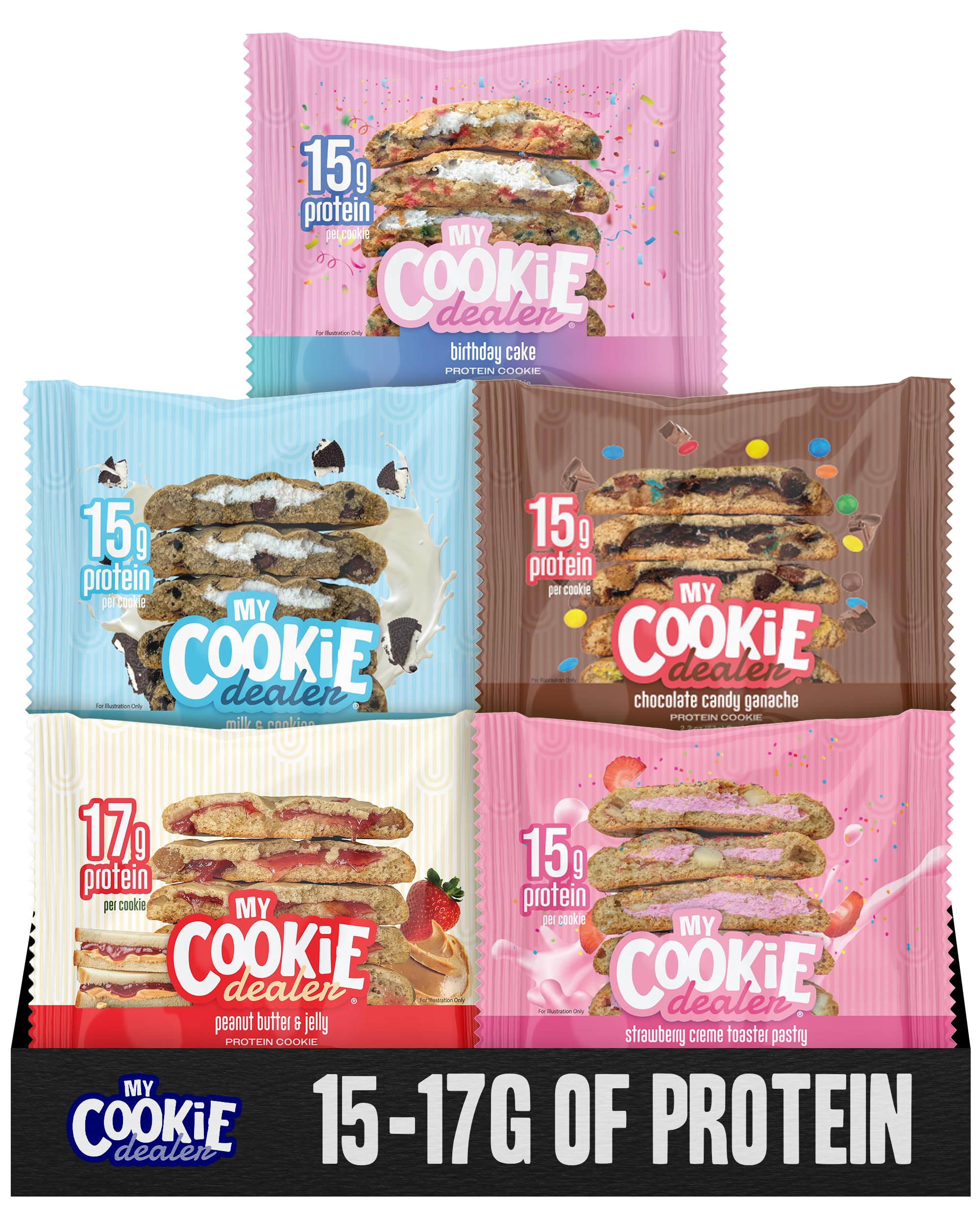My Cookie Dealer empaque frontal mostrando variedad y conveniencia