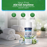 My Doctor Suggests closeup del gel con brillo suave que evidencia plata coloidal clara
