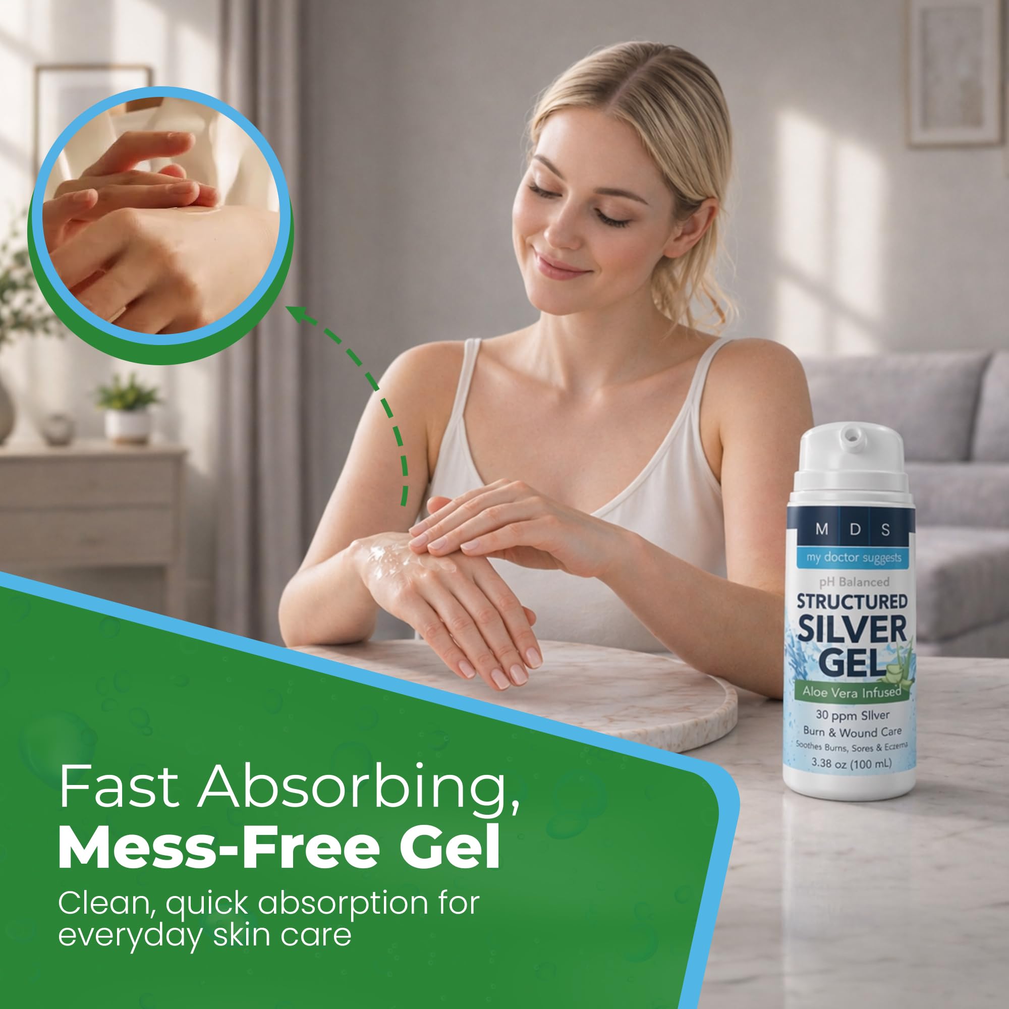 My Doctor Suggests gel en mano listo para extender y ofrecer alivio tópico