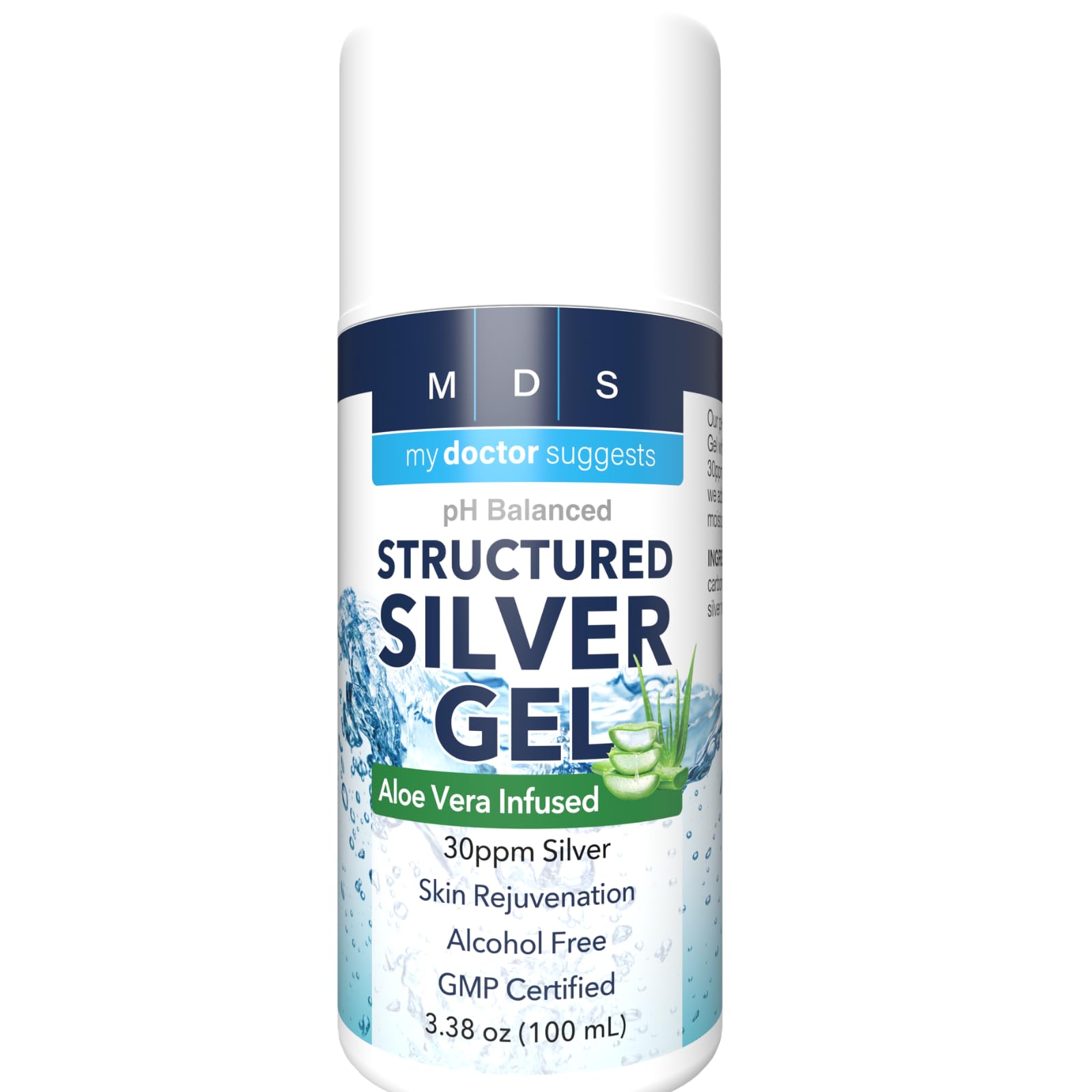 My Doctor Suggests gel frente del producto mostrando envase y marca para cuidado tópico