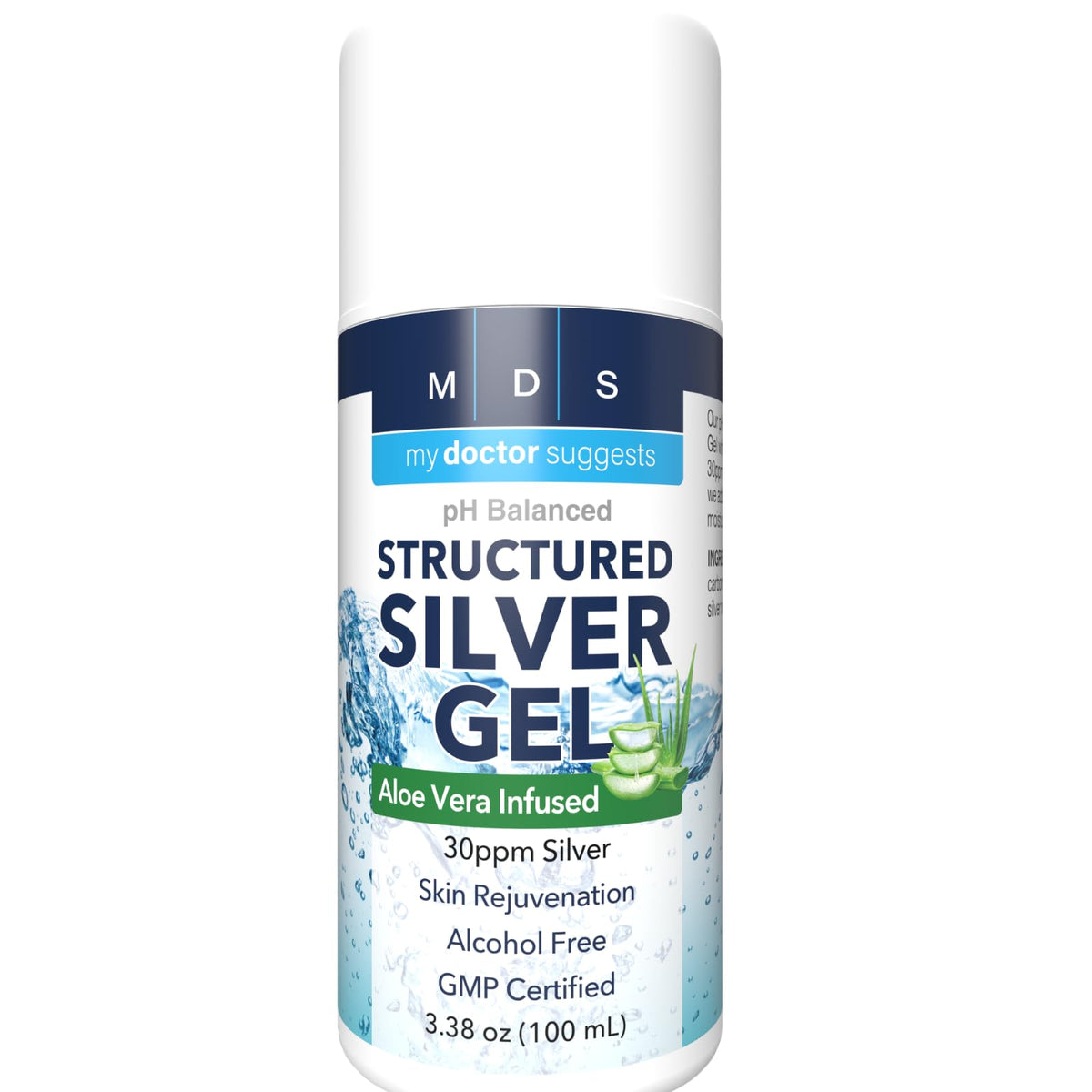 My Doctor Suggests gel frente del producto mostrando envase y marca para cuidado tópico
