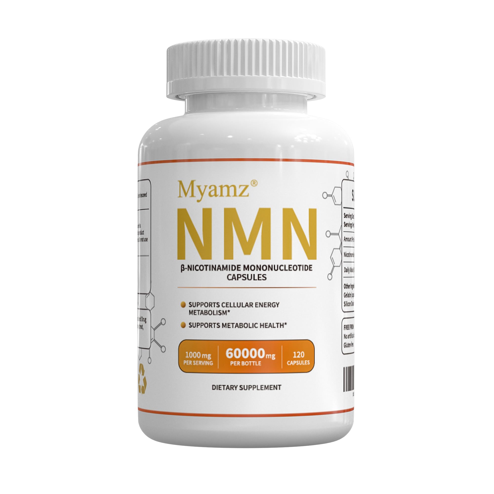 Myamz frasco frontal mostrando la dosis alta y claridad del producto