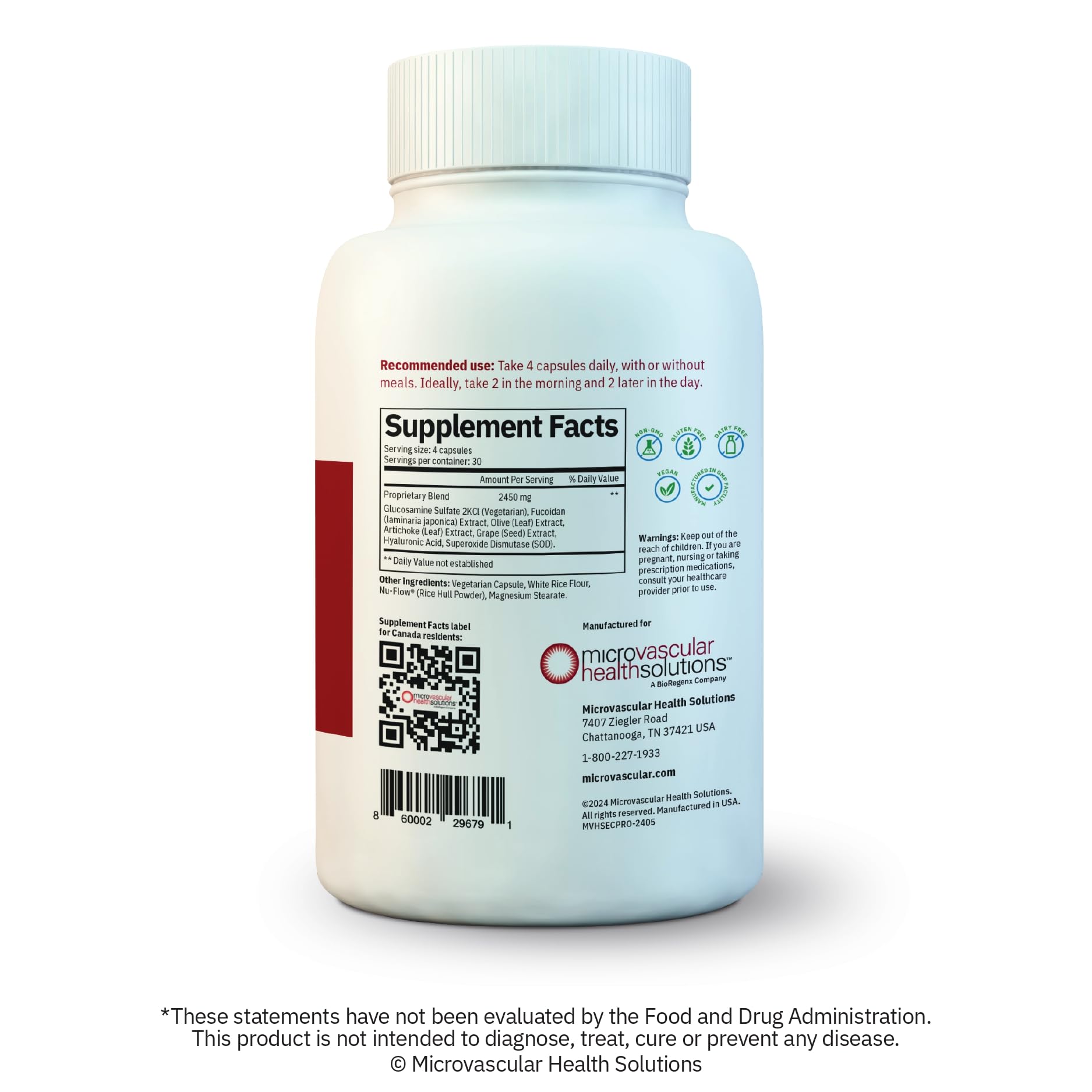 MYBODYRX frasco junto a vegetales que sugieren ingredientes de zonas azules