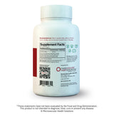 MYBODYRX frasco junto a vegetales que sugieren ingredientes de zonas azules