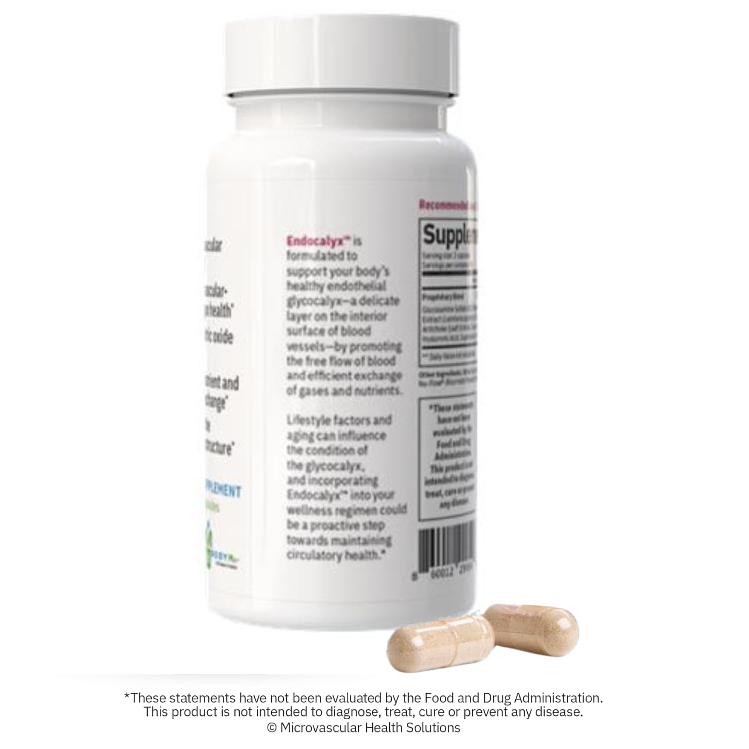 MYBODYRX ingredientes Endocalyx en textura ilustrando componentes clave