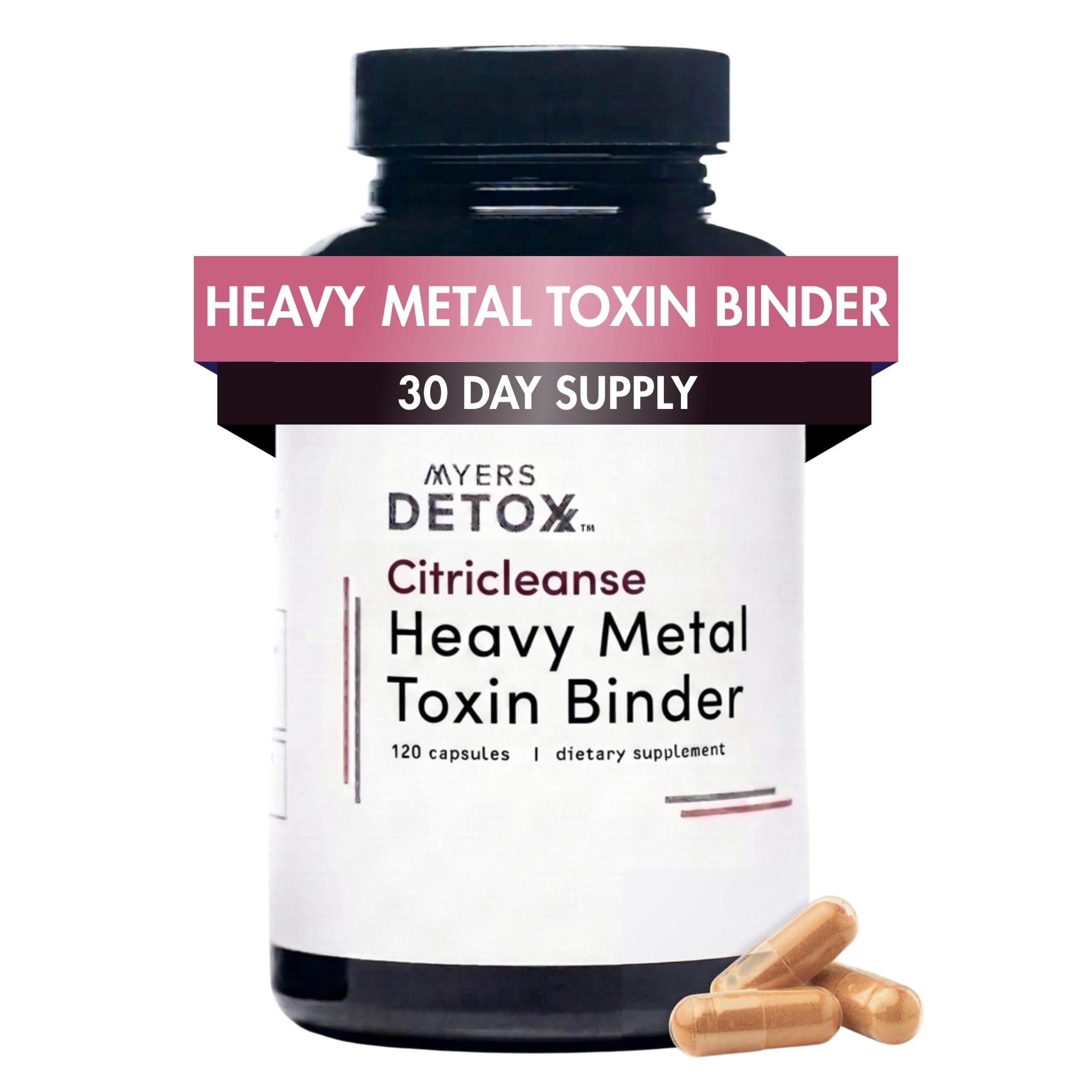 Myers Detox frente del empaque mostrando diseño y beneficios visibles