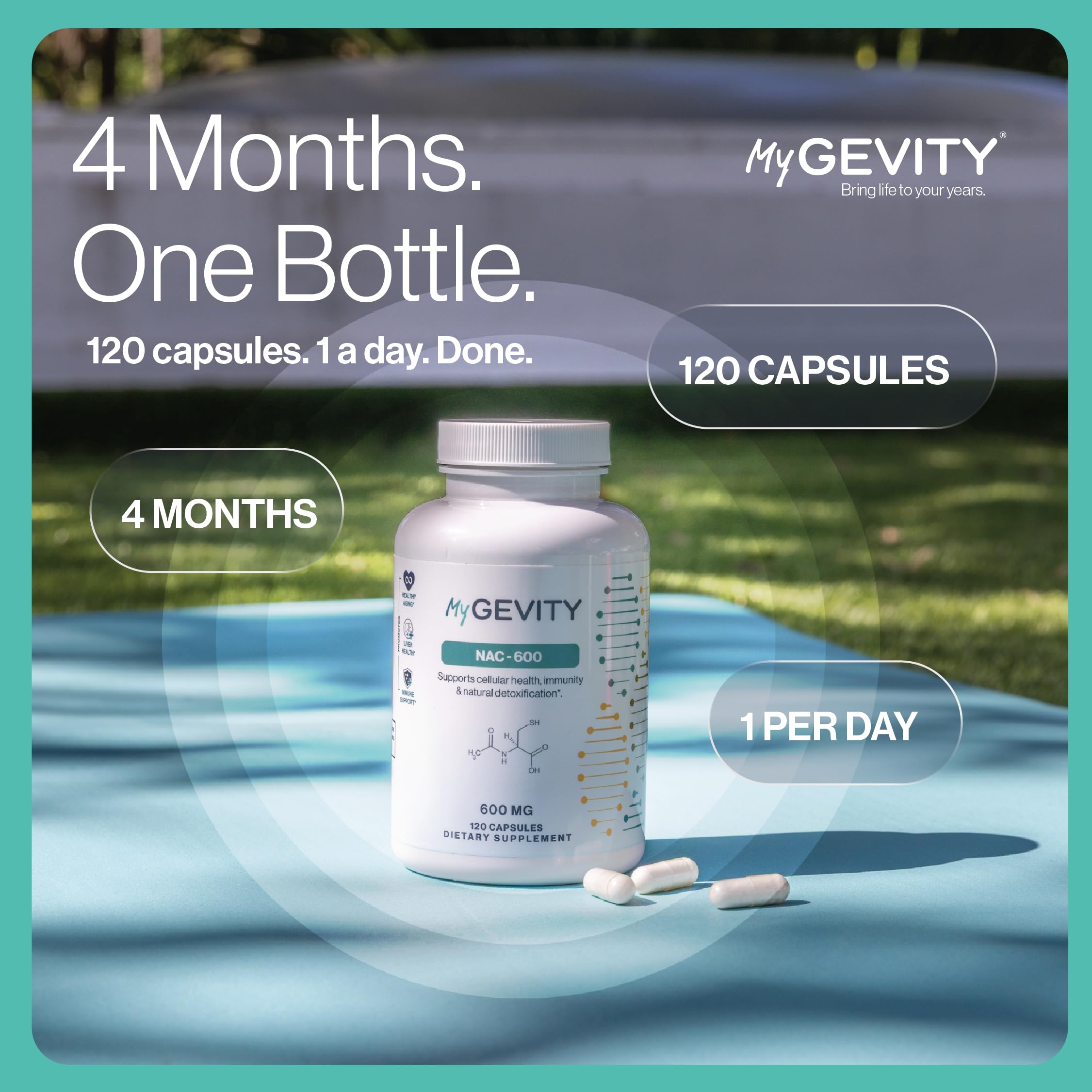 MyGevity NAC en ambiente cotidiano, integrable en rutina diaria
