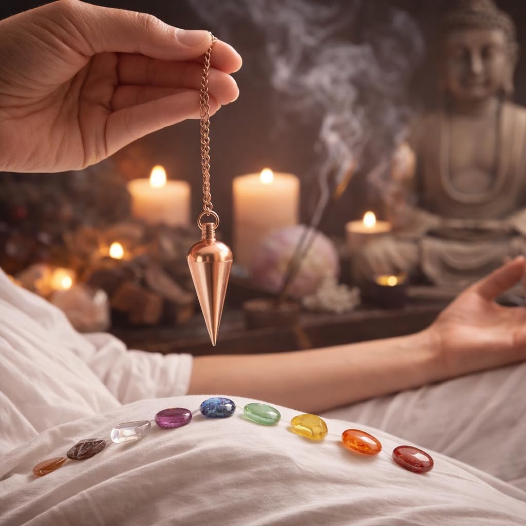 Myhealingworld péndulo en su empaque, listo para prácticas espirituales