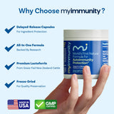 MyImmunity cápsula liberación retardada diseñada para protección intestinal