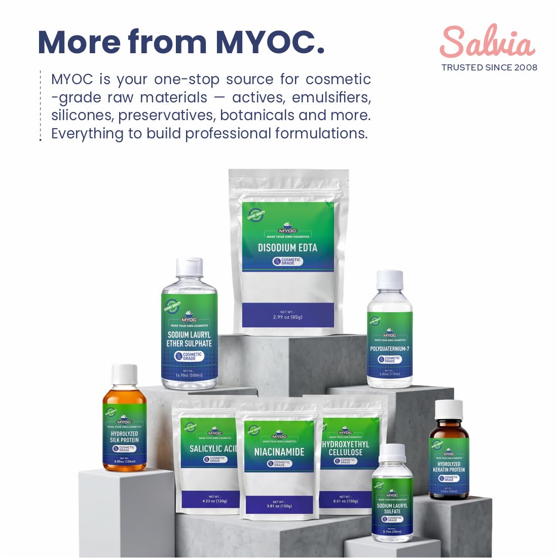 MYOC extracto de regaliz en mesa de laboratorio lista para formulación segura