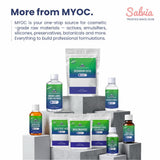 MYOC extracto de regaliz en mesa de laboratorio lista para formulación segura