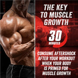 Myogenix vaso con AfterShock en uso para recuperación eficaz postentreno