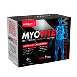 Myogenix Myovite empaque frontal mostrando conveniencia y beneficios