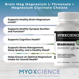 MYOXCIENCE ingredientes listados resaltando formas de magnesio bioactivas