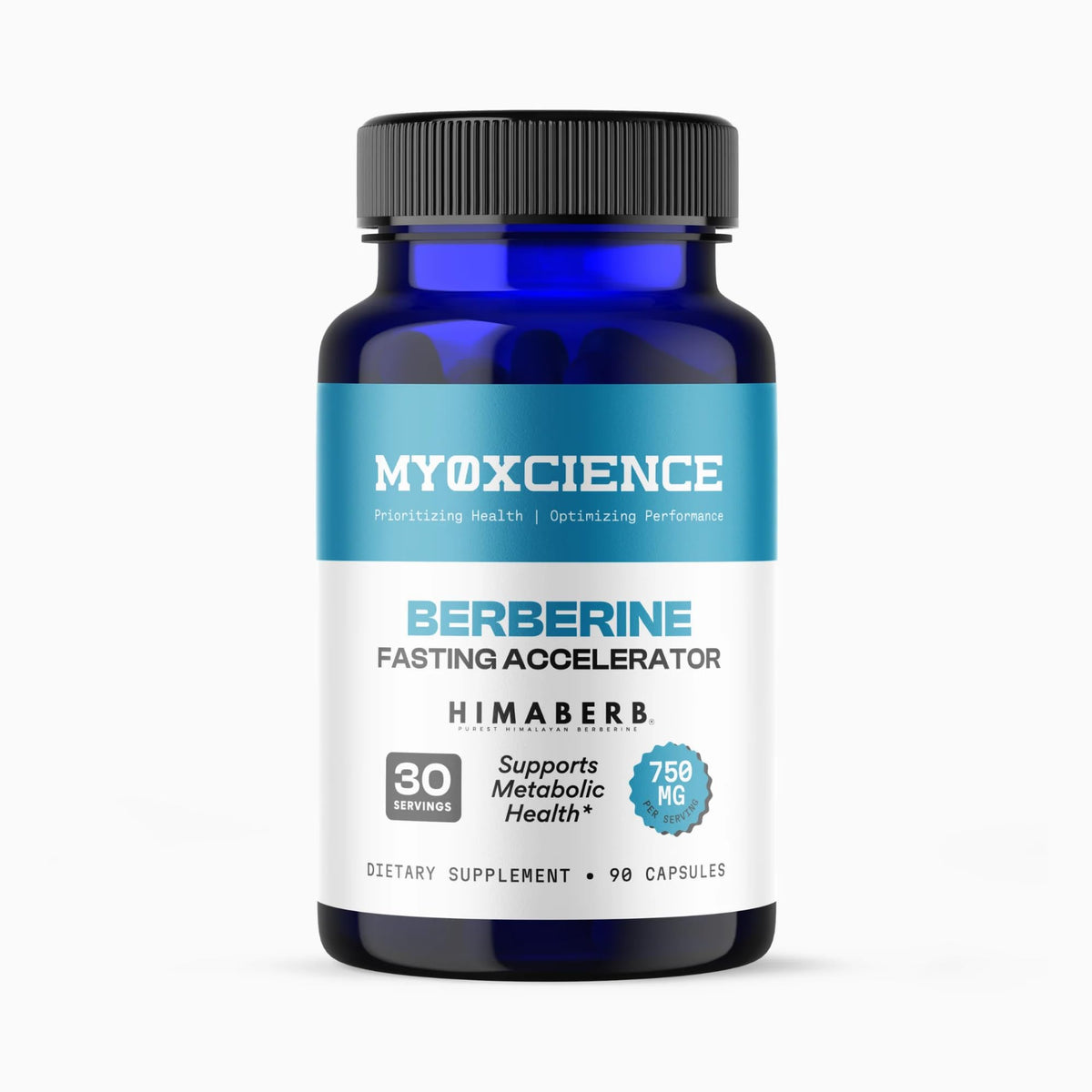 MYOXCIENCE frasco frontal mostrando etiqueta y beneficio de control de antojos