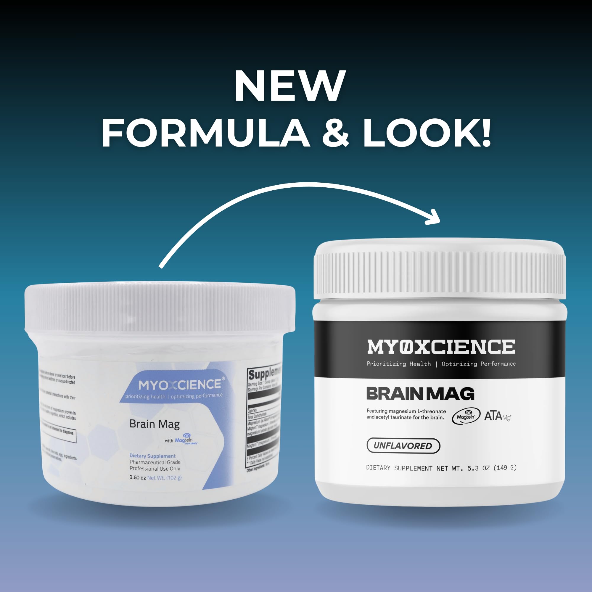 MYOXCIENCE vaso con la mezcla preparada demostrando disolución sin sabor