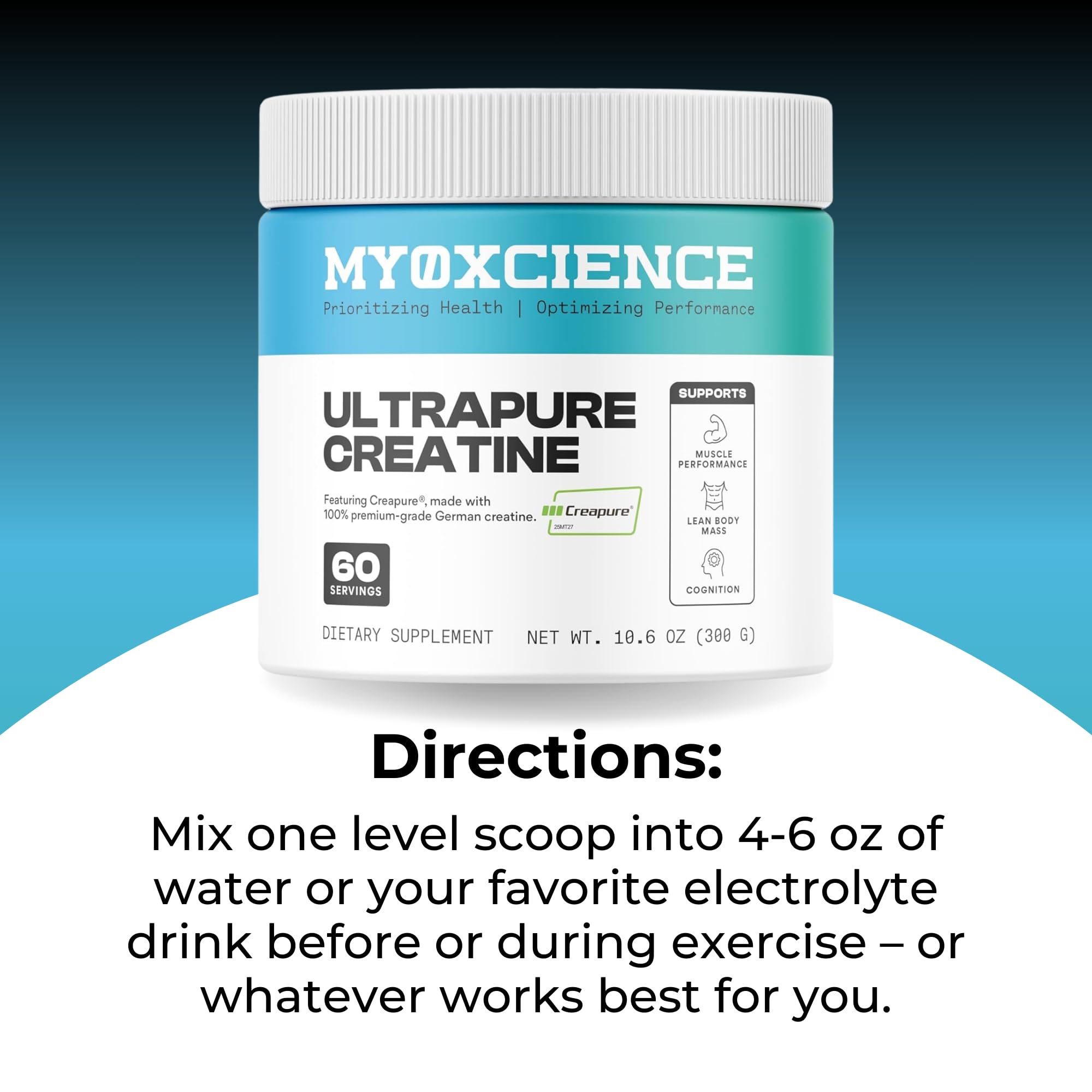 MYOXCIENCE en gimnasio sobre banco, ambiente activo y uso cotidiano
