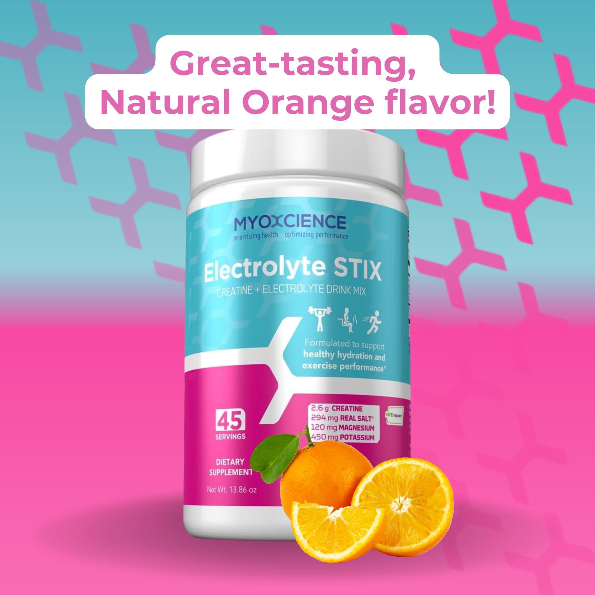 MYOXCIENCE etiqueta con lista de ingredientes y dosis claras