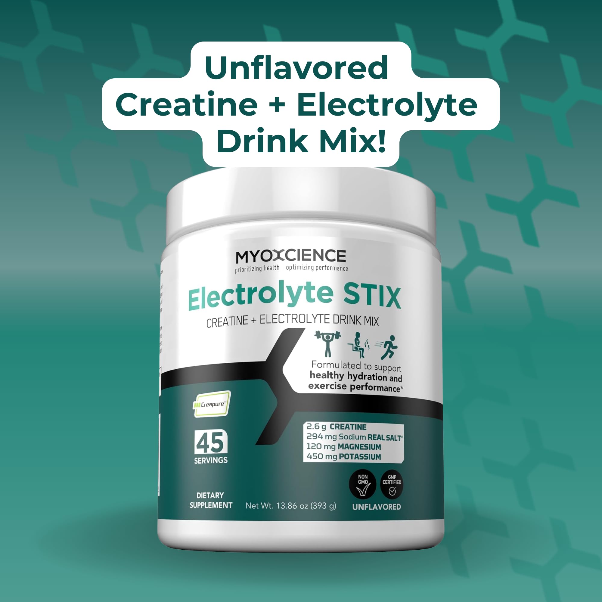 MYOXCIENCE etiqueta con ingredientes clave y dosificación clara