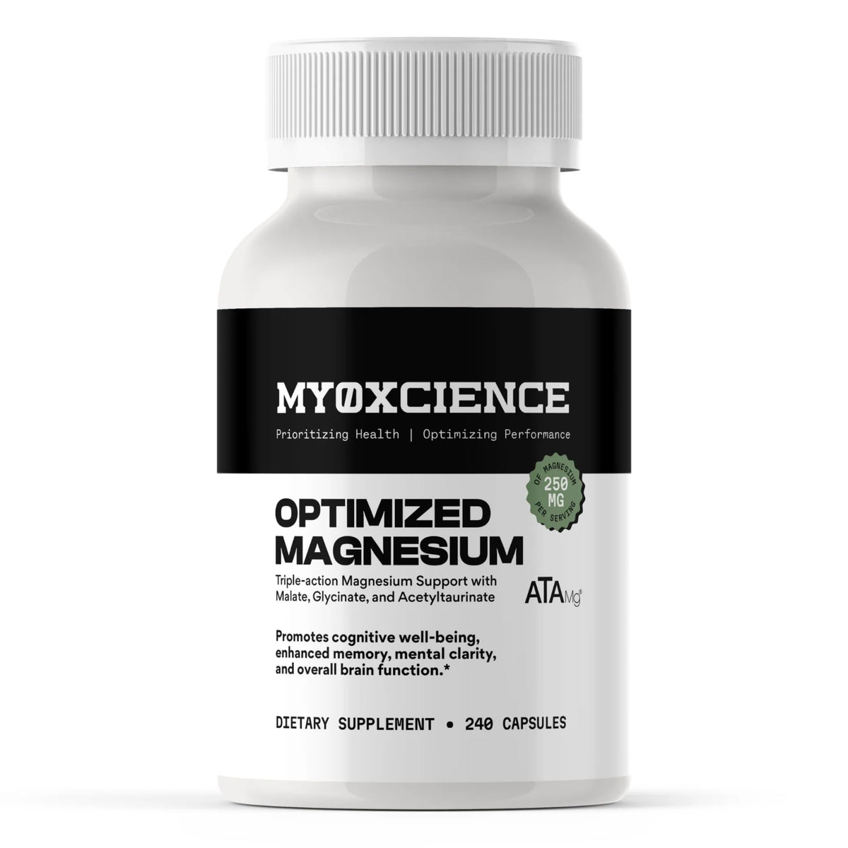 MYOXCIENCE frasco frontal mostrando etiqueta y beneficios claramente