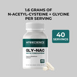 MYOXCIENCE lista de ingredientes destacando NAC, glicina y taurina