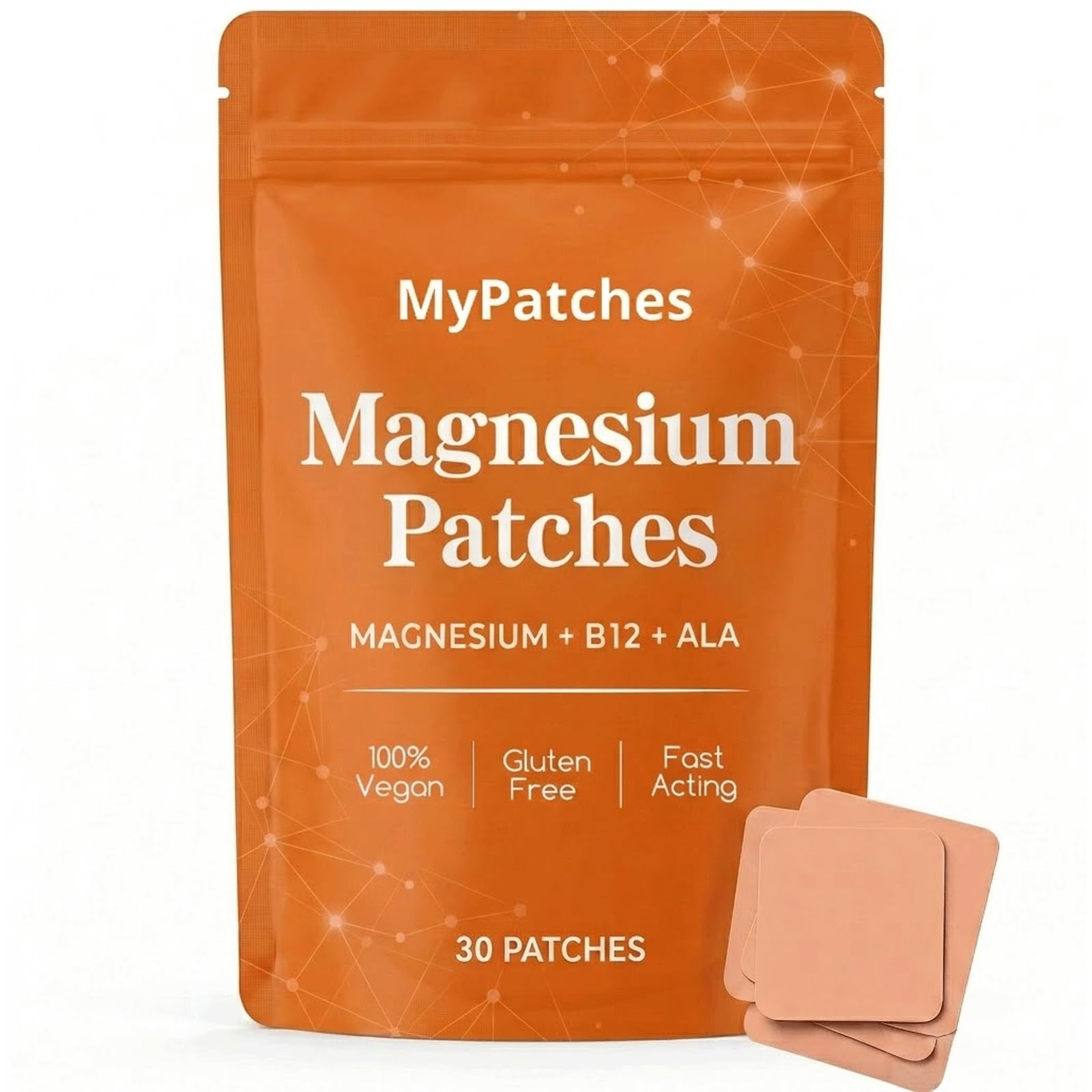 Mypatches parche frontal mostrando diseño y adhesivo para aplicación rápida