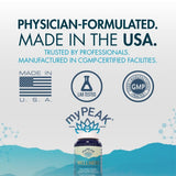 myPEAK etiqueta nutricional detalle con dosis y certificaciones claras