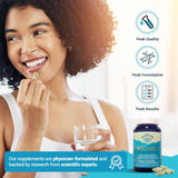 myPEAK frasco en cocina saludable sugiere uso diario y conveniencia