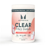 Myprotein envase frontal Clear Whey Isolate Tropical Dragonfruit mostrando sabor y tamaño