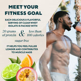 Myprotein envase junto a objeto de escala para referencia de tamaño