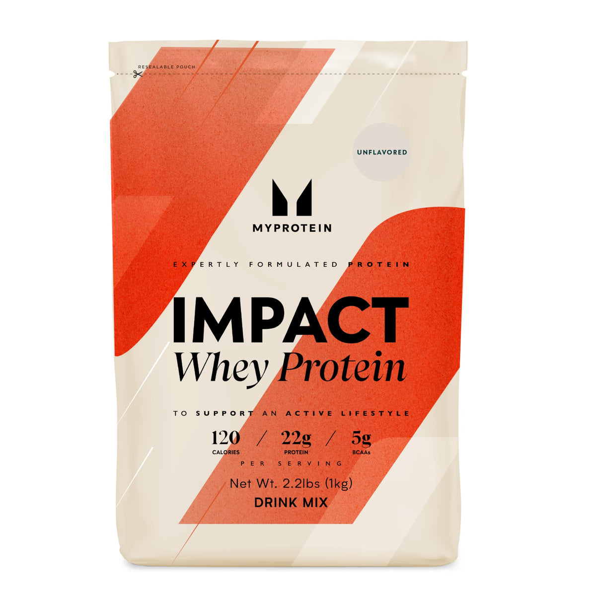 Myprotein bote frontal mostrando el envase y ventaja de versatilidad
