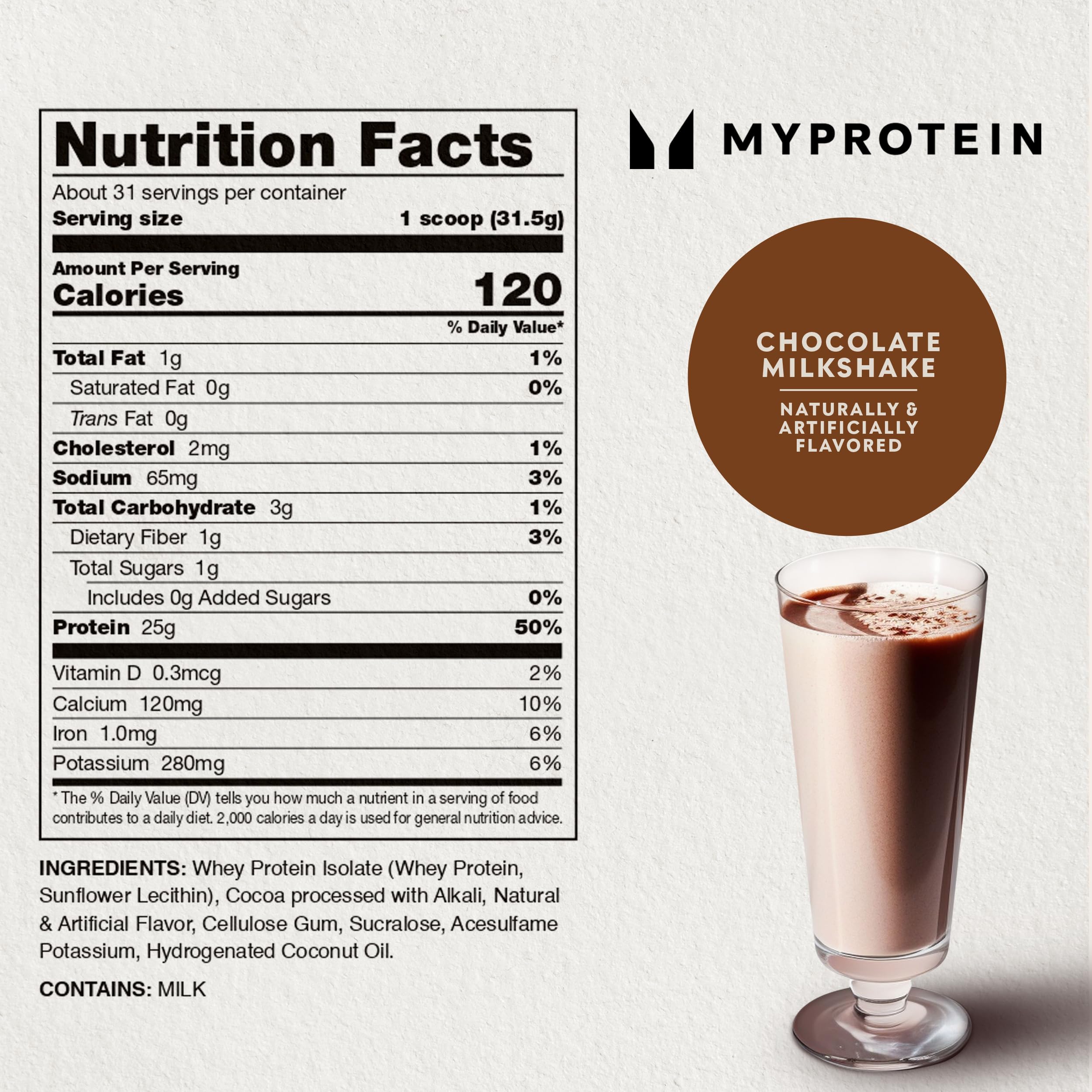 Myprotein envase 2.2 lb comparado con mano para visualizar tamaño real