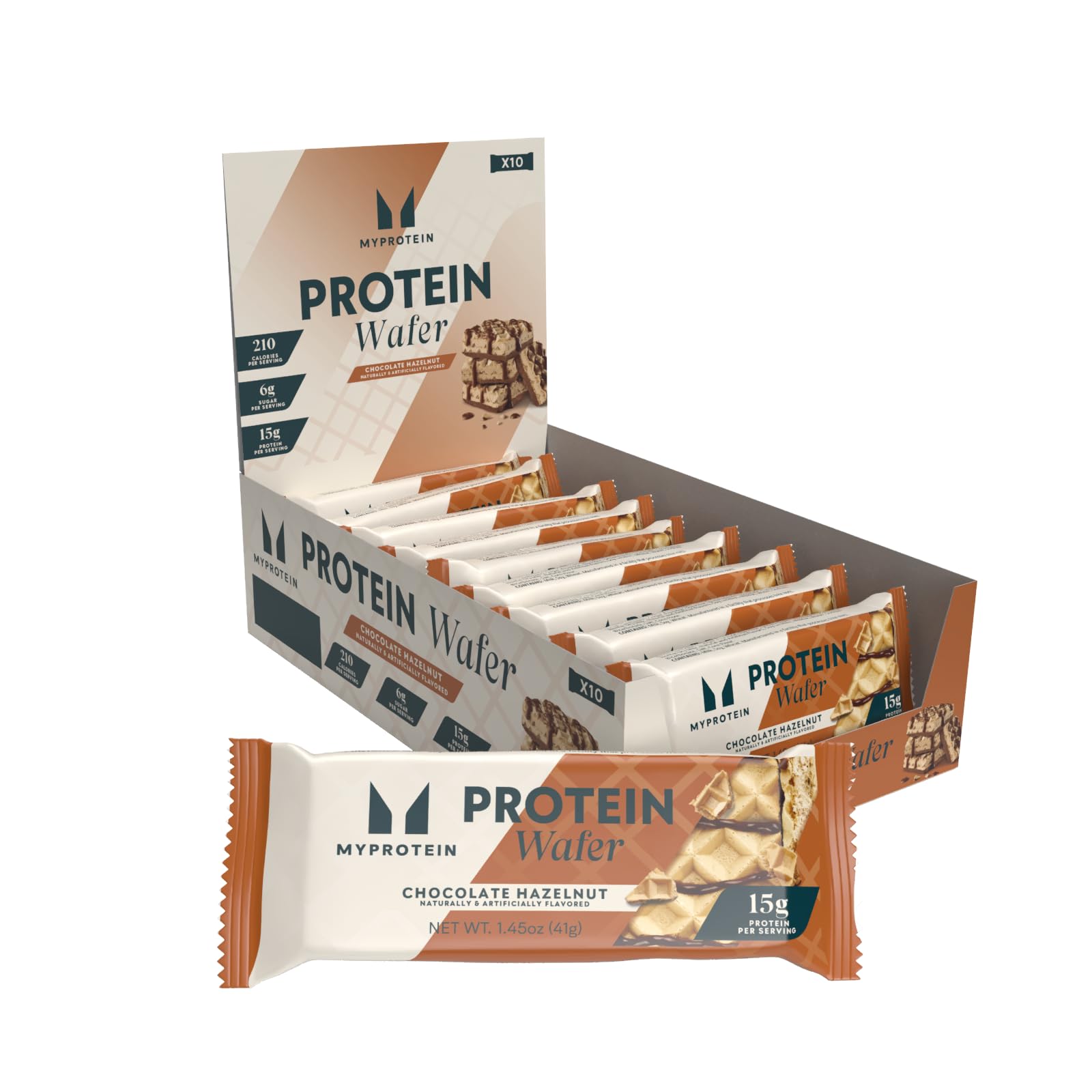 Myprotein vista frontal del empaque mostrando sabor y formato, ideal para llevar