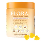 MZXDXZE Flora Plus gomitas vista frontal, envase portátil para apoyo vaginal