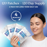 NAD+ Patches detalle de la textura del parche y adhesivo, confort diario