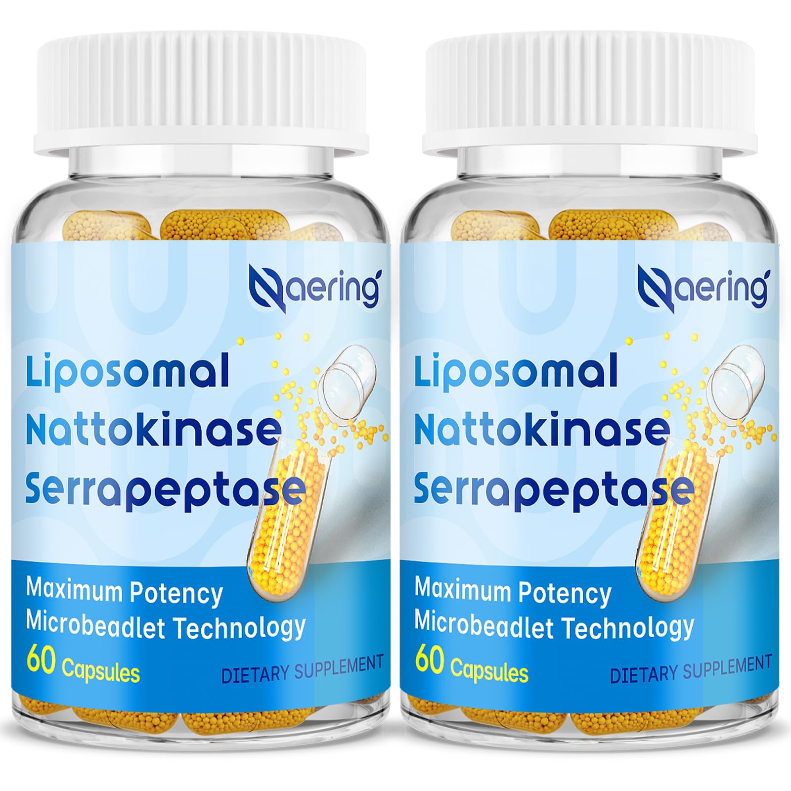 Naering presentación frontal del producto mostrando etiquetas y beneficio de absorción liposomal