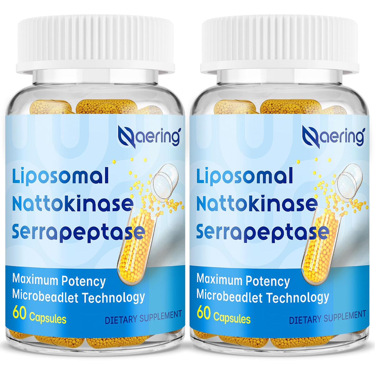 Naering presentación frontal del producto mostrando etiquetas y beneficio de absorción liposomal