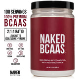NAKED polvo de BCAA instantizado detalle de textura fina y disolución rápida