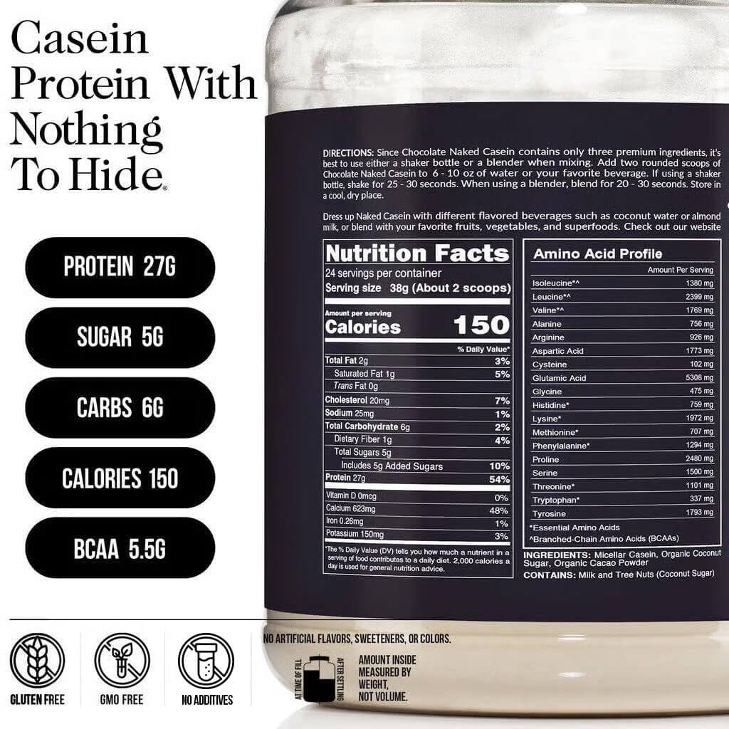 NAKED Casein batido en vaso listo para consumo y recuperación