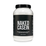 NAKED casein vista frontal del envase, claridad de ingrediente único y transparencia