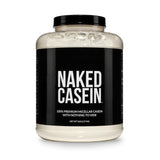 NAKED casein vista frontal del envase que muestra pureza y cantidad