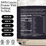 NAKED casein cucharada de polvo para servir, muestra la concentración de proteína
