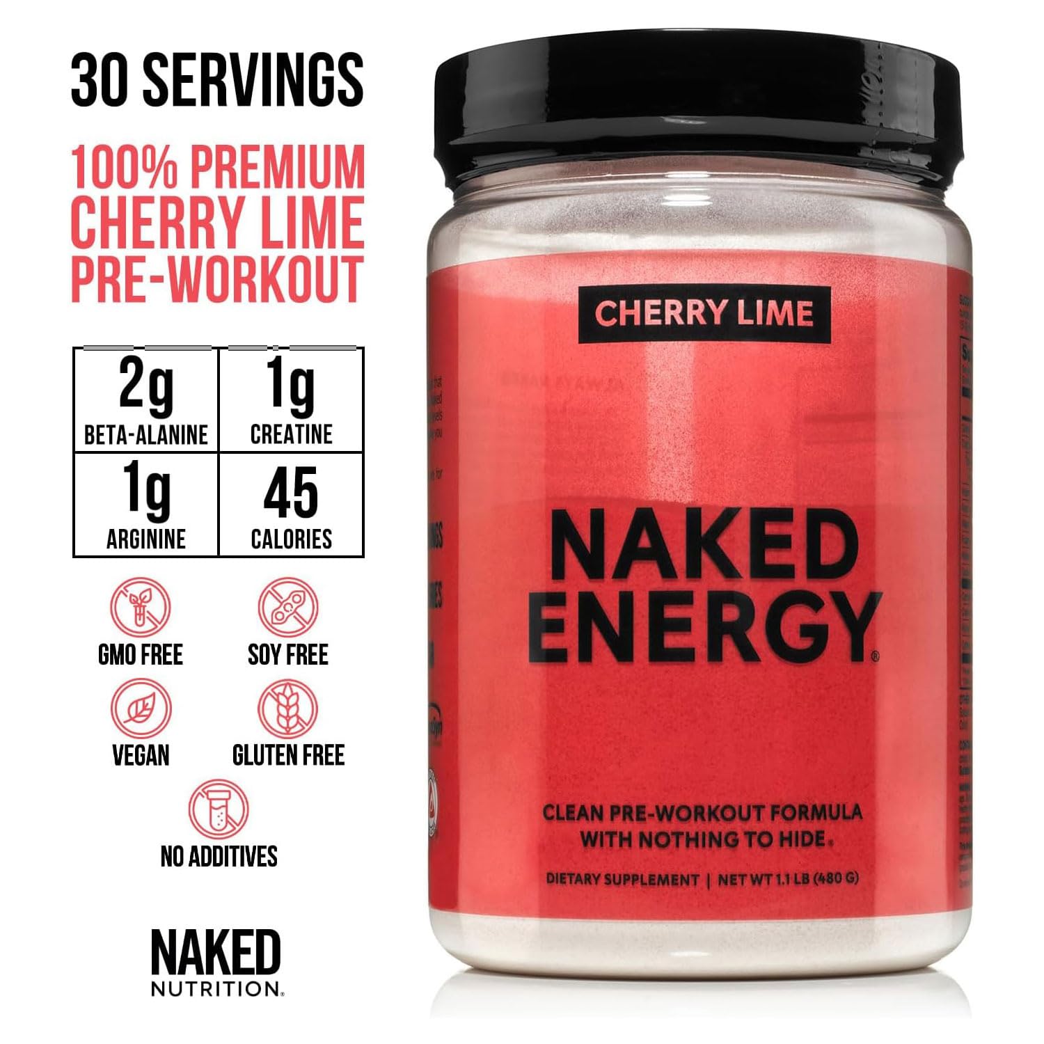 NAKED Cherry Lime polvo en primer plano mostrando textura fina y mezcla homogénea