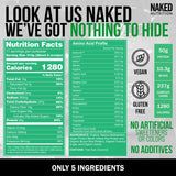 NAKED comparación de tamaño del envase para visualizar peso y porciones