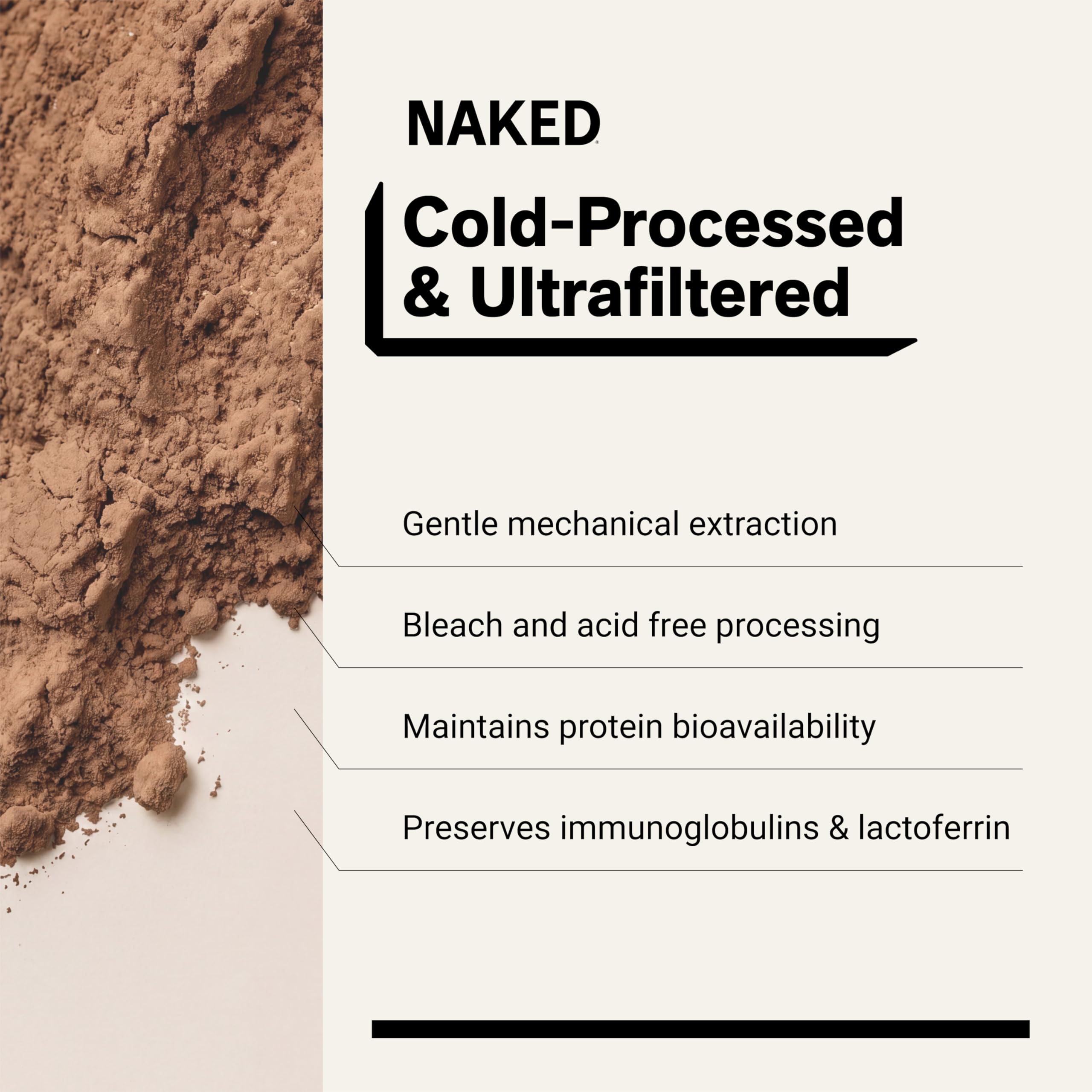 NAKED vaso con batido chocolate proteico tras entrenamiento, recupera