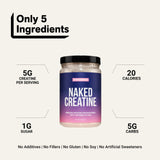 NAKED creatina bebida mezclada en vaso lista para consumo