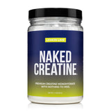 NAKED envase frontal de creatina micronizada, limpieza y pureza visibles